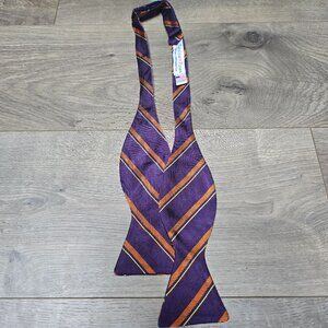 Bowtie #10 - Purple & Orange Striped (Clemson colors)